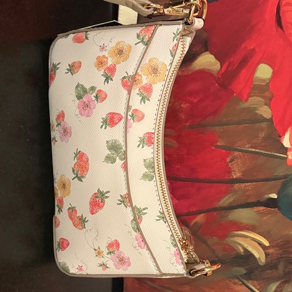 NWT Nanette Lepore Floral Shoulder Bag - Cream and Pink adorable 🥰 - Picture 11 of 15